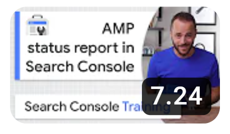 Part 15 AMP status report in Search Console